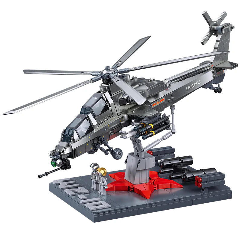 MOOT AREA: WZ-10S HELICOPTER GUNSHIPS 1:35 小鲁班 Sluban M38-B1233