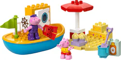 Piggy Paige travels by boat