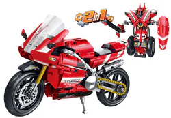 RV: Red Double Motorcycle