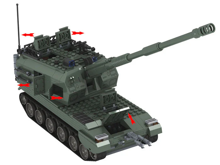 Land war eng Hou: 05 self-propelled howitzer 卫乐 Winner 8011 image 5