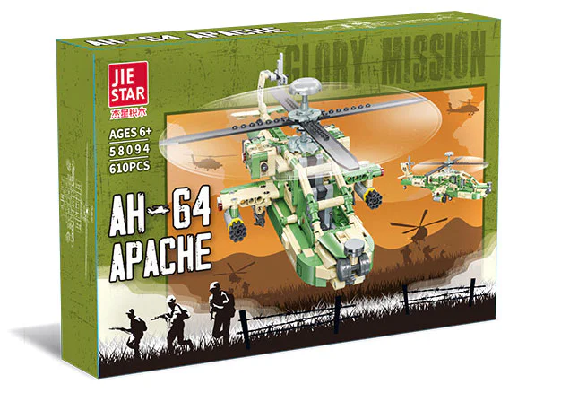 Apache helicopter 杰星 JIESTAR 58094 image 1