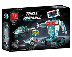 Triple robot. Cyan