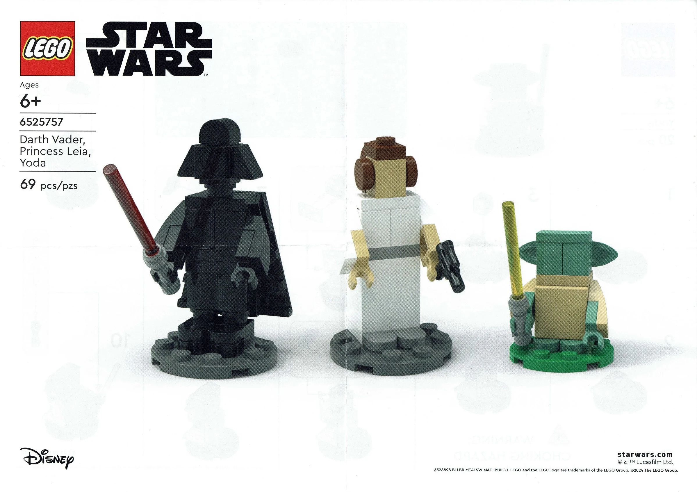 Darth Vader, Princess Lea, Yoda 乐高 LEGO 6525757