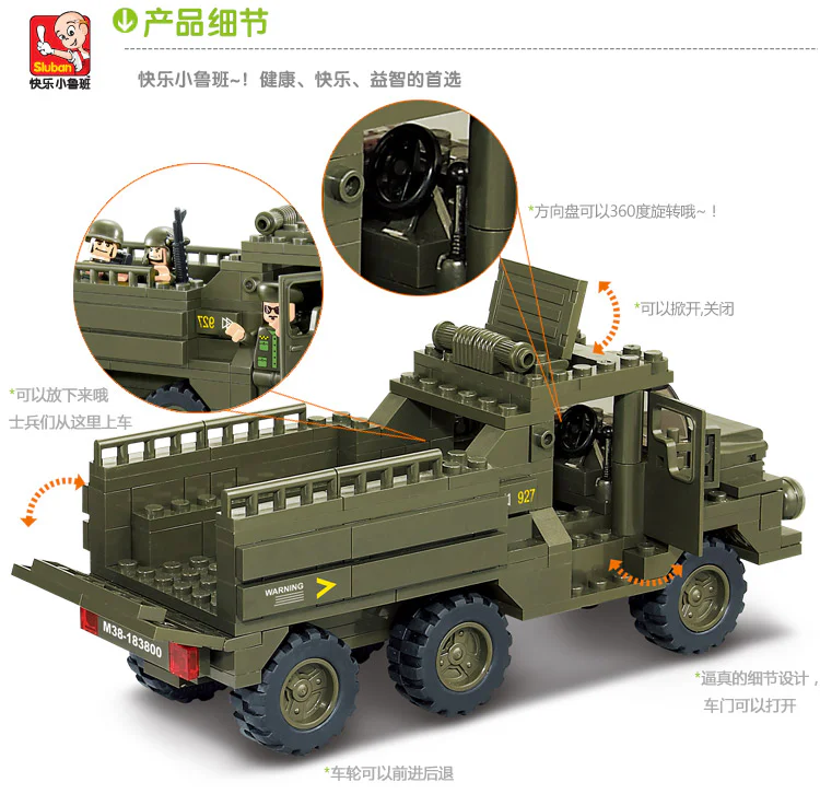 ARMY FORCE II: ARMY PERSONNEL CARRIERS 小鲁班 Sluban M38-B0301 image 2