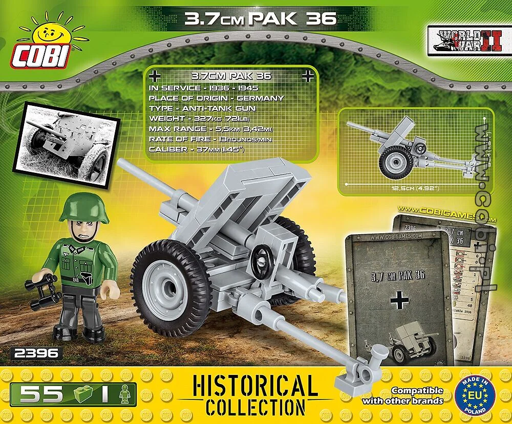37mm Pak36 anti-tank gun COBI 2396 image 1