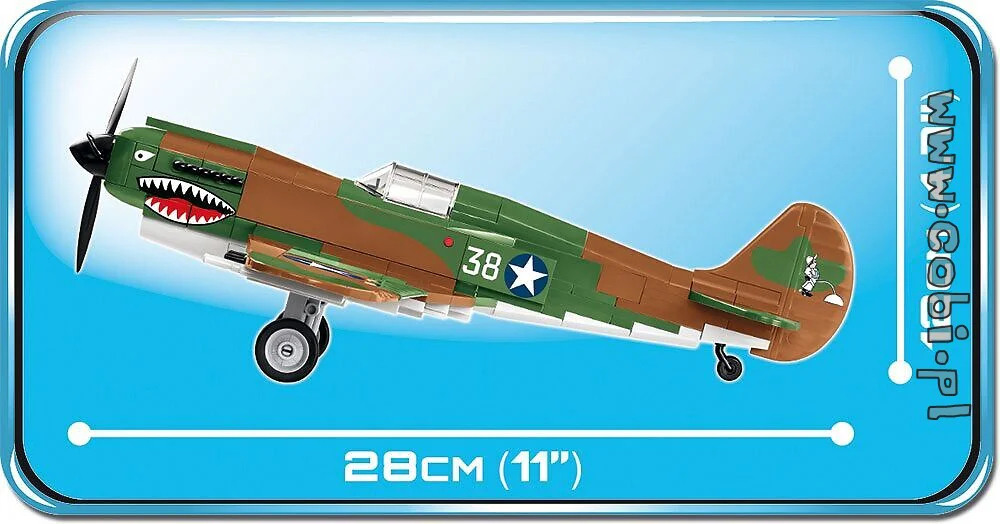 Kou Dì sī P-40 Zhàn yǐng zhàn dòu jī COBI Curtiss P-40E Warhawk image 1