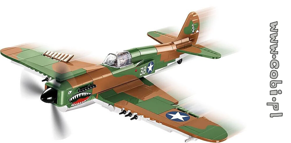 Kou Dì sī P-40 Zhàn yǐng zhàn dòu jī COBI Curtiss P-40E Warhawk image 4