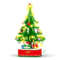 Turn the light on the Christmas tree music box
