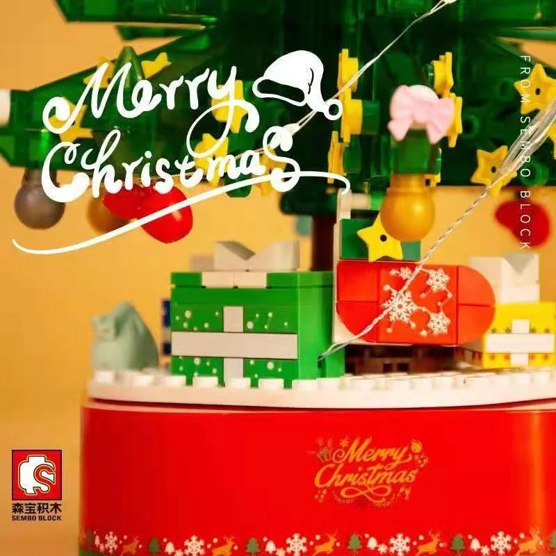 Turn the light on the Christmas tree music box 森宝 SEMBO 601097 image 3