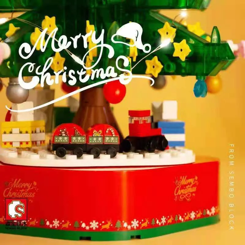 Turn the light on the Christmas tree music box 森宝 SEMBO 601097 image 4