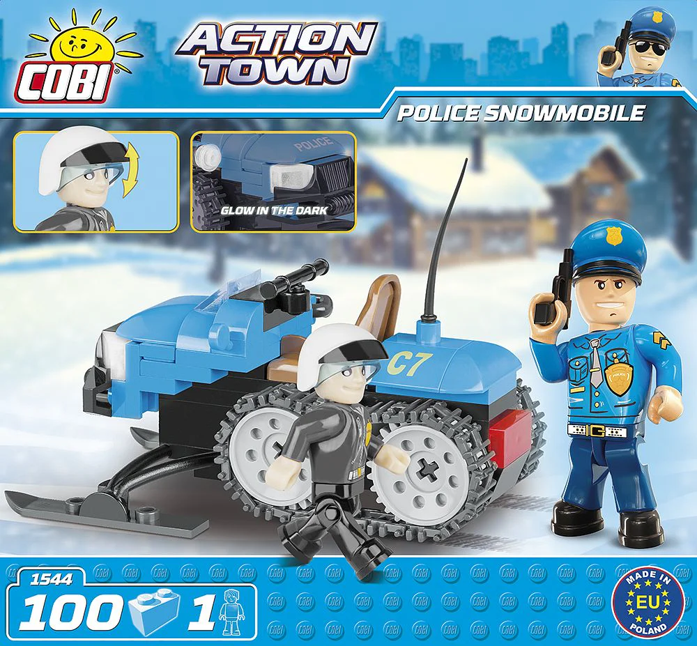 Police Snowmobile COBI 1544 image 1
