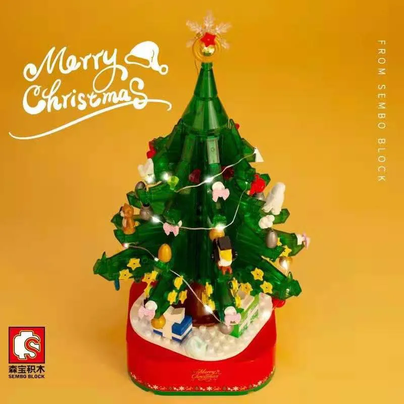 Turn the light on the Christmas tree music box 森宝 SEMBO 601097 image 5