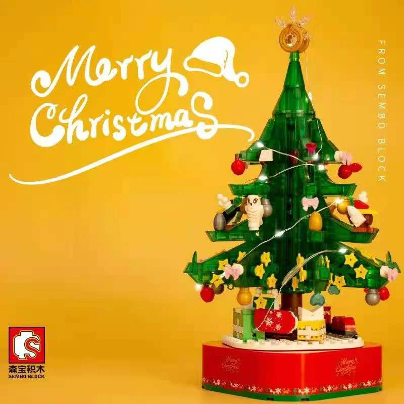 Turn the light on the Christmas tree music box 森宝 SEMBO 601097 image 6