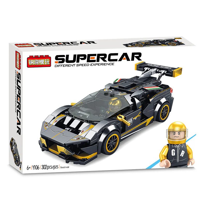 Car Eight: Black Gold Bull Lamborghini 钢将模玩 Y106
