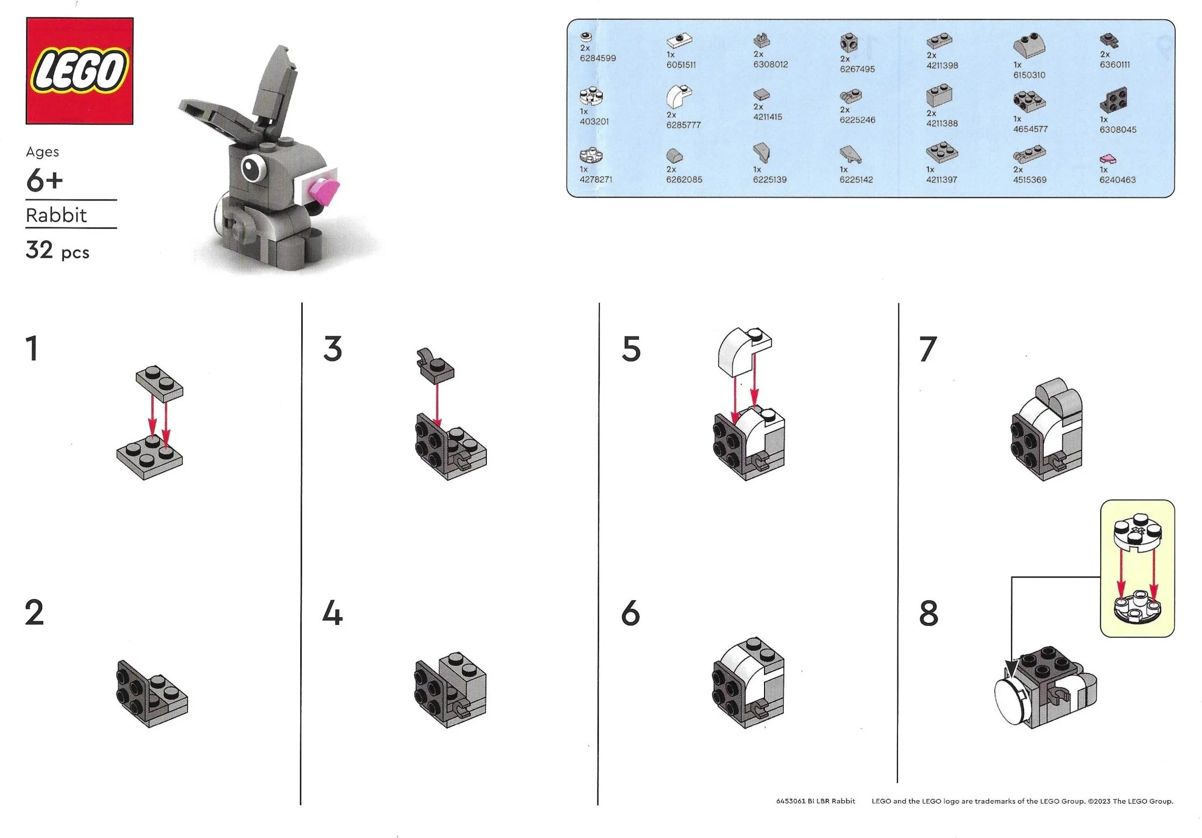 Easter Bunny 乐高 LEGO RABBIT image 1