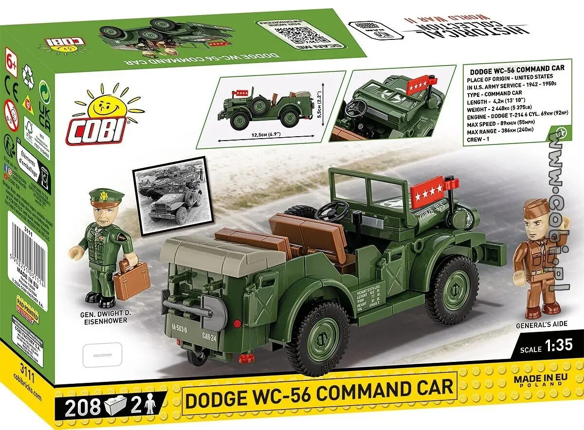 DODGE WC-56 COMMAND VEHICLE 1:35 COBI 3111 image 4
