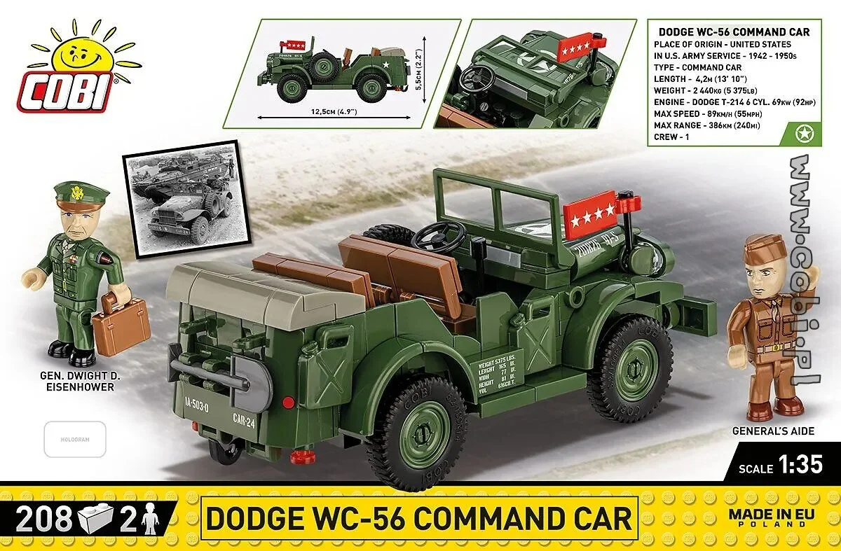 DODGE WC-56 COMMAND VEHICLE 1:35 COBI 3111 image 6