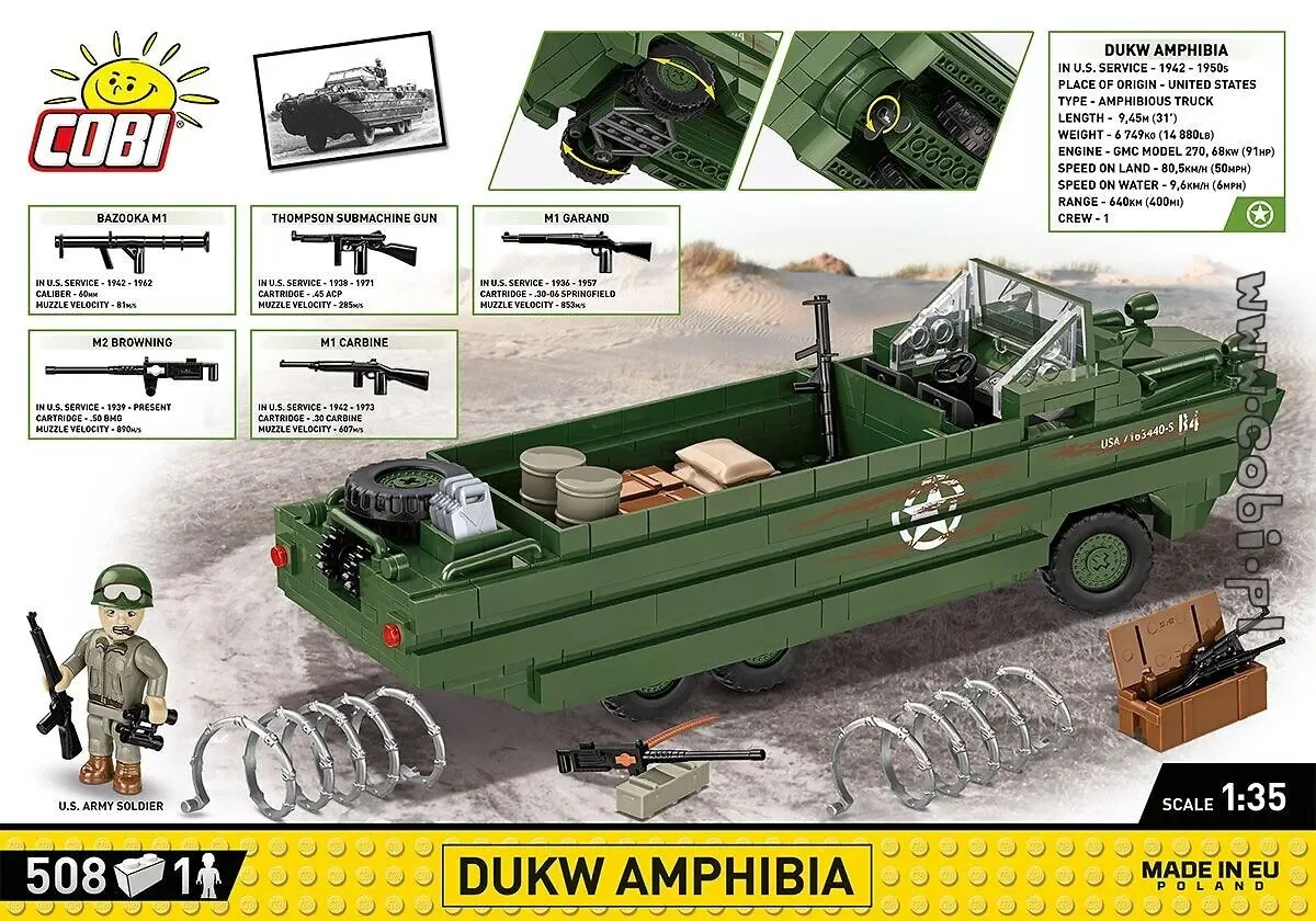 DUKW DUCK AMPHIBIOUS CARRIER 1:35 COBI 3110 image 10