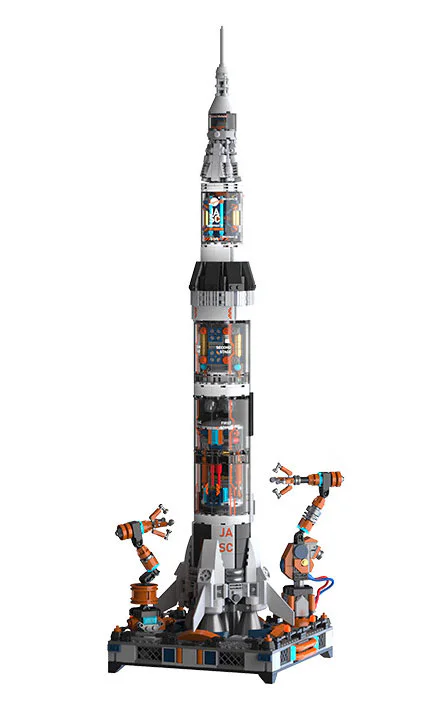 A large model of grade of the dawn heavy rocket collection 佳奇积木 JAKI JK8509