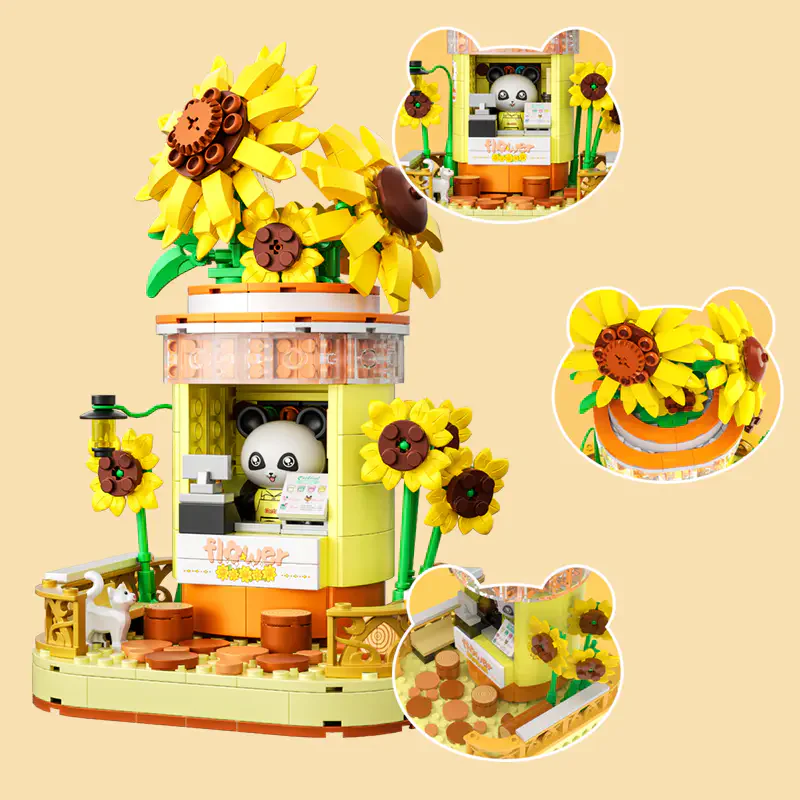 Panda flower shop, sunflower 哲高 ZHEGAO 663012-2 image 1