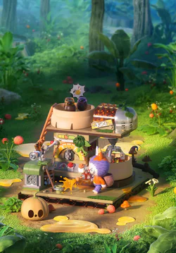 The Monsters Forest Secret Base: jam graffiti