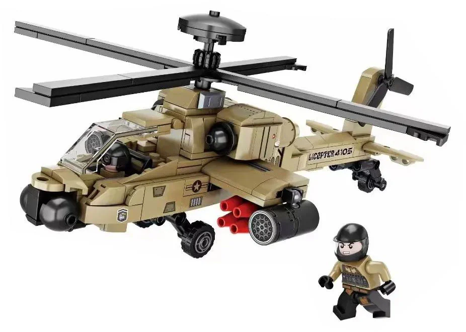Apache helicopter 方橙积木 Forange FC4105