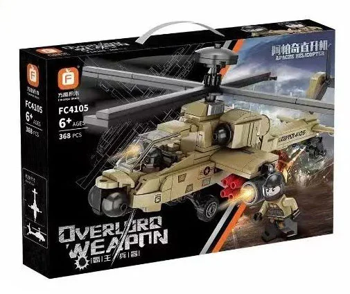 Apache helicopter 方橙积木 Forange FC4105 image 1