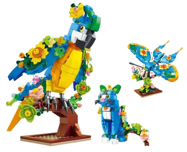 Parrots, butterflies, cats 方橙积木 Forange FC1051