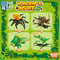 Wonder Insects: Little Insect World, 4 Sections like Naste, Cricket, Golden Turtle, Mantis