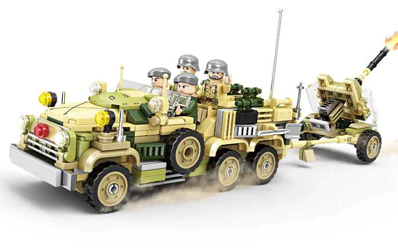 SFZ-69 TRUCK, ANTI-TANK GUN, 8-PACKAGE 开智 KAZI/高博乐 GBL KY82063