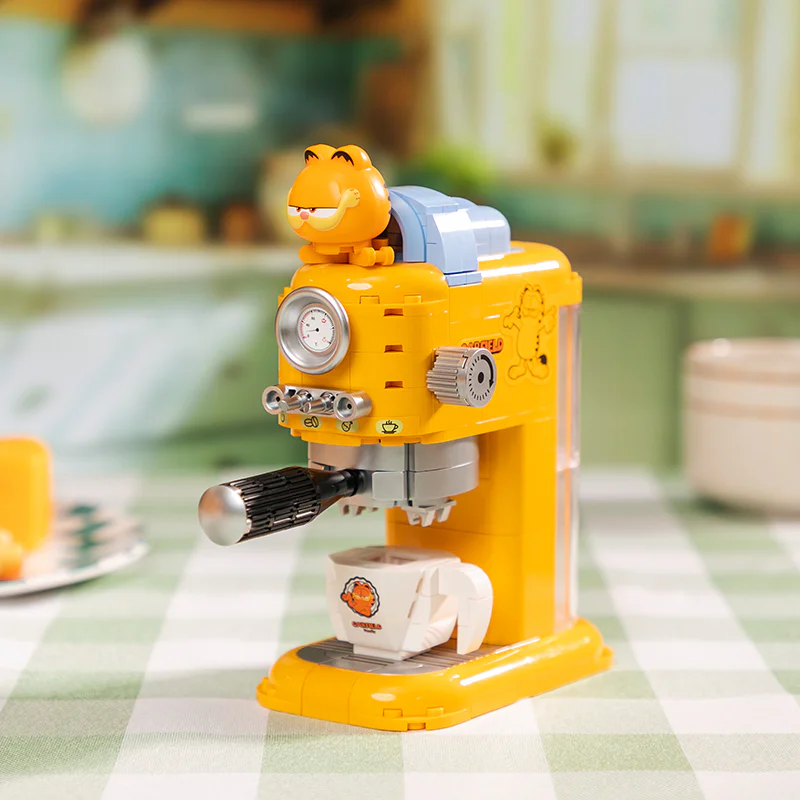 Garfield family funny machine: nostalgic coffee machine 拼奇积木 Pantasy 86812