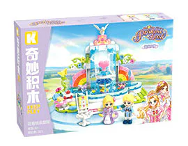 Princess Leah: Flower Fountain Garden QMAN/ENLIGHTEN/Keeppley 32028 image 2