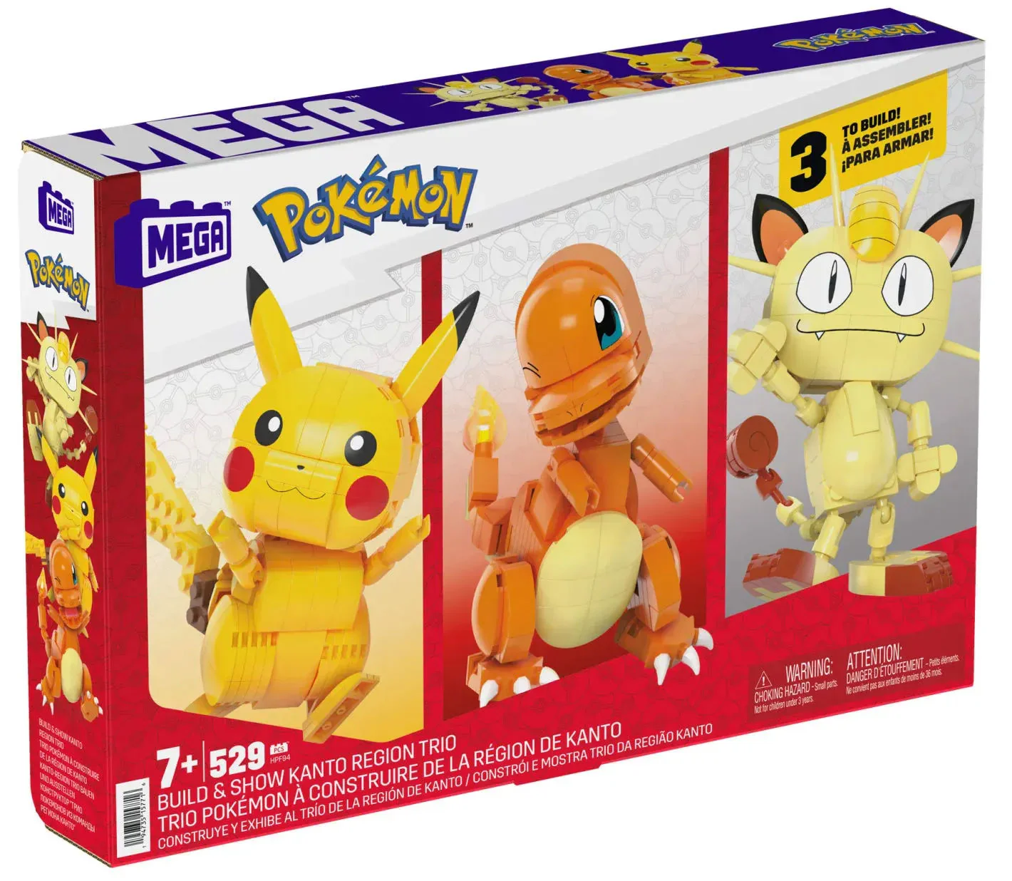 Poco Dreams: Threesome Group in Guandu Region, Pikachu, Flame Dragon, Tung 美家宝/美高 MegaBloks HPF94 image 2