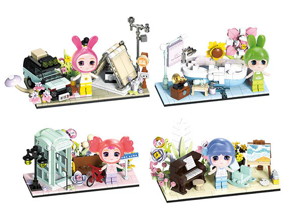 My little time, four, sunset camp, flower tub, street booth, leisure time B2156 image 1