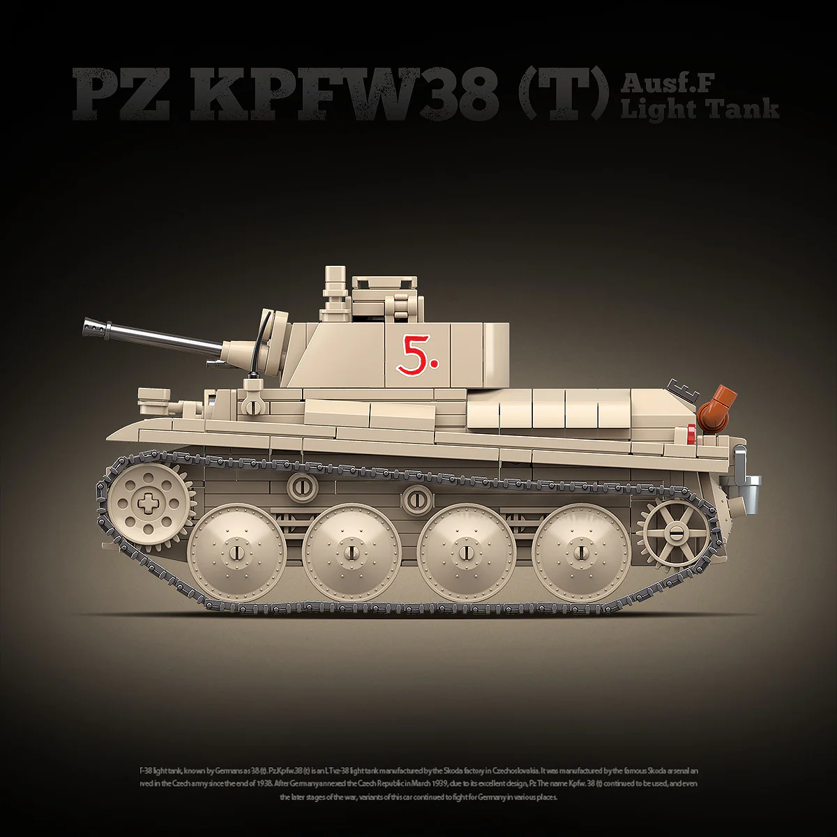 GERMAN ARMY 38T F LIGHT ARMOURED VEHICLE 全冠 QUANGUAN 100285 image 4