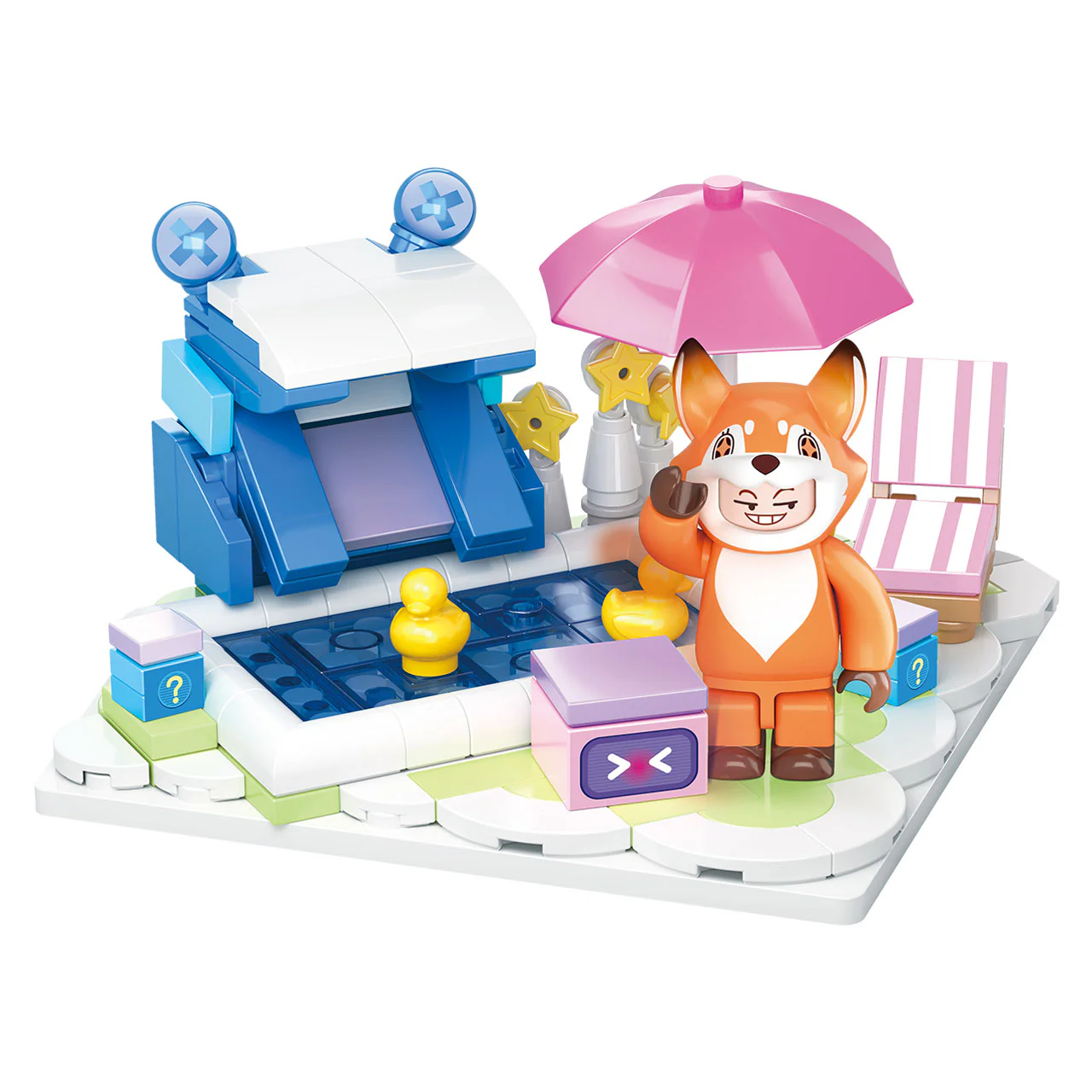 Dream Star: Plays Carsing Dream Square, 5 airboats, swimming pools, boards, games, pianos 维思积木 WISEBLOCK/奥迪双钻 HA392204 image 7