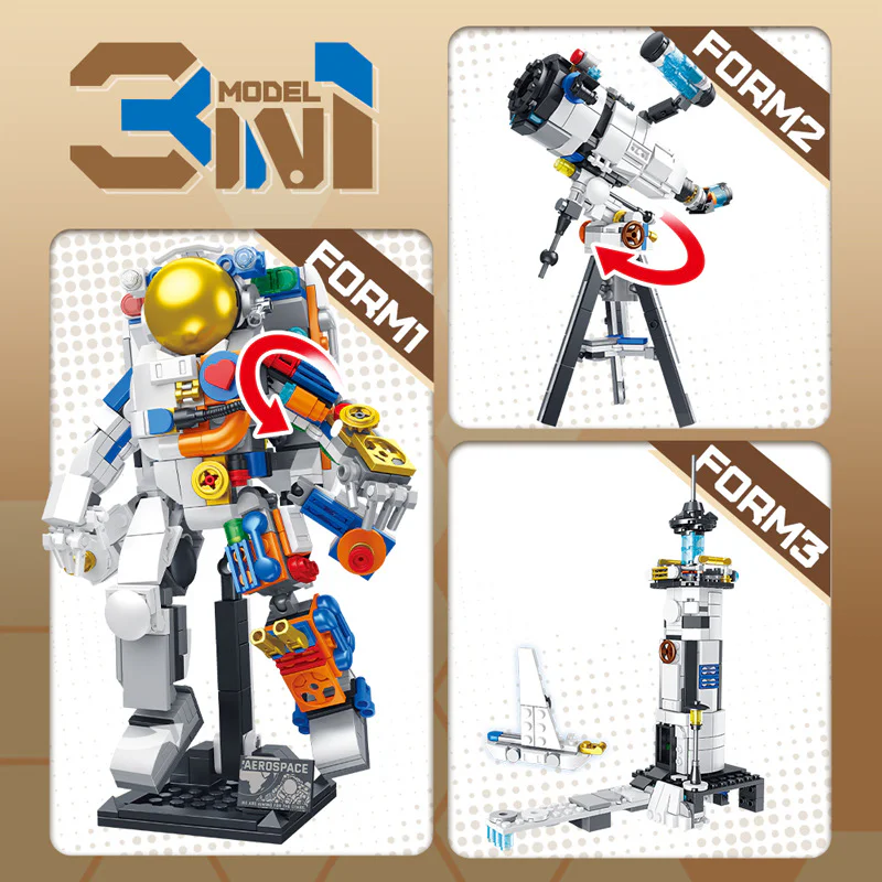 Triple astronaut 方橙积木 Forange FC1053 image 3