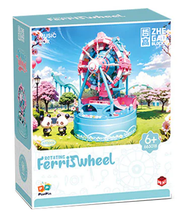 Rotating Ferris wheel music box 哲高 ZHEGAO 663018 image 1