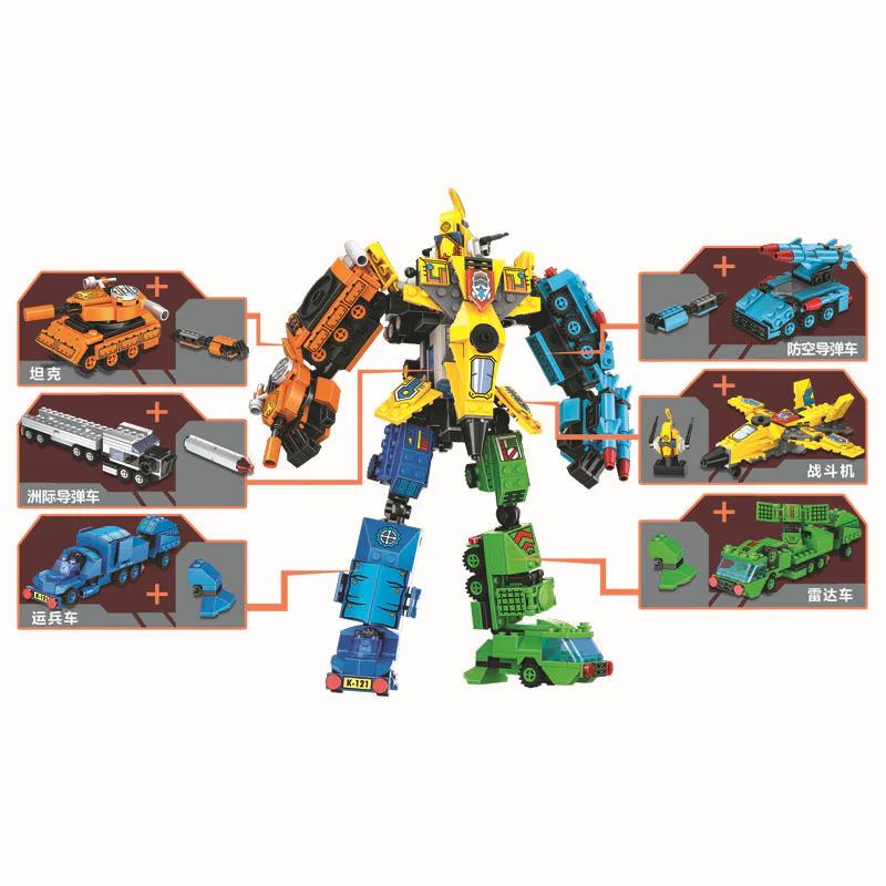 Transformers Iron Fist Brave Warriors 6-in-1 Set 卫乐 Winner 8024D image 3