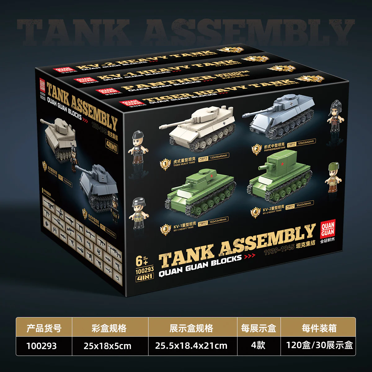 4 TIGER, LEOPARD, KV-1 HEAVY, KV-2 HEAVY 全冠 QUANGUAN 100293 image 7