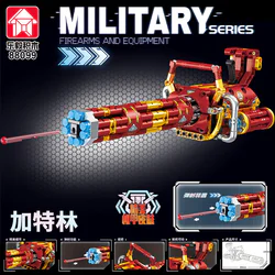 Steel Gatlin machine gun