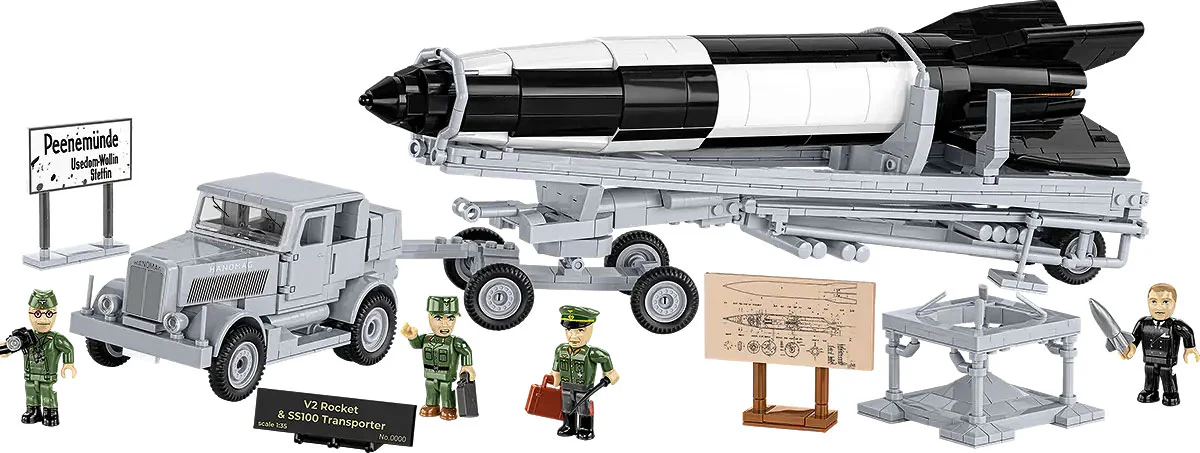V2 ROCKET AND JAGUAR SS 100 TRANSPORT VEHICLE COBI 3119