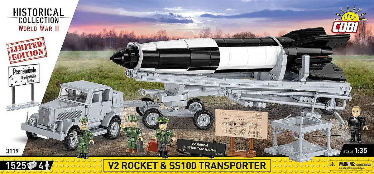 V2 ROCKET AND JAGUAR SS 100 TRANSPORT VEHICLE COBI 3119 image 3