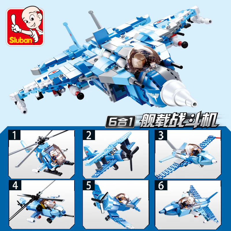 "Shanggao Airborne Special Regiment, Six Harmonization Carrier-Based Fighter Jets." 小鲁班 Sluban M38-B0666D image 4