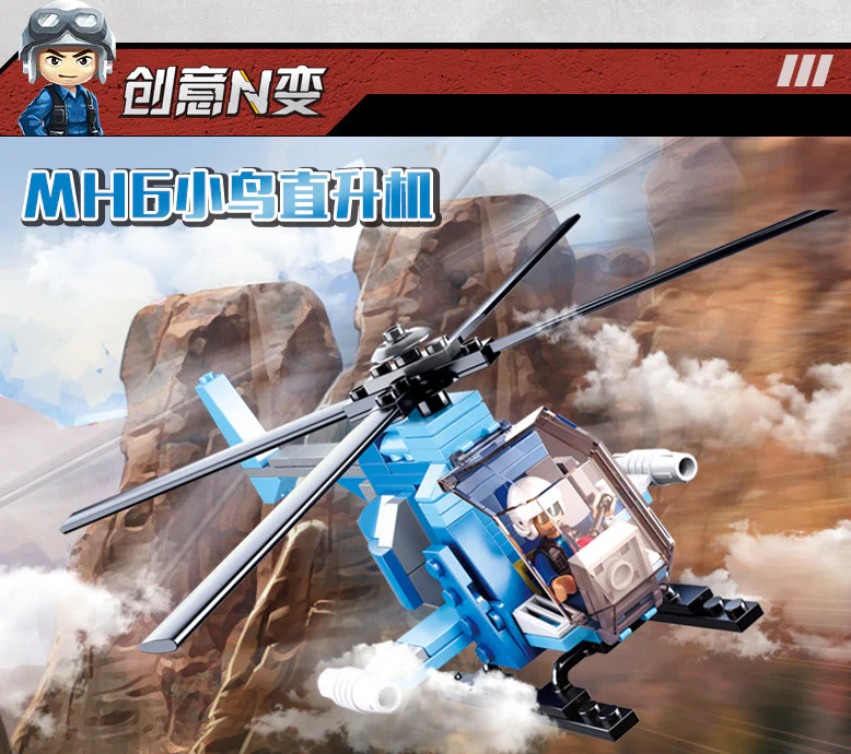"Shanggao Airborne Special Regiment, Six Harmonization Carrier-Based Fighter Jets." 小鲁班 Sluban M38-B0666D image 8