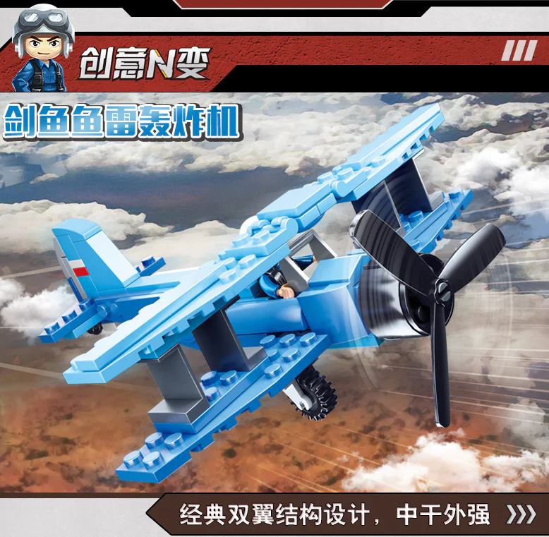 "Shanggao Airborne Special Regiment, Six Harmonization Carrier-Based Fighter Jets." 小鲁班 Sluban M38-B0666D image 9