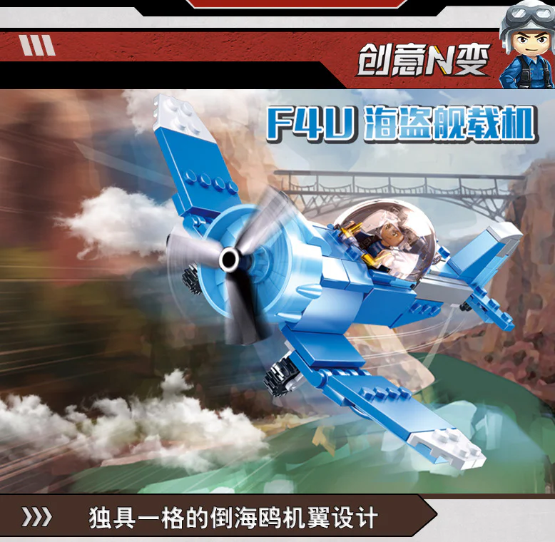 "Shanggao Airborne Special Regiment, Six Harmonization Carrier-Based Fighter Jets." 小鲁班 Sluban M38-B0666D image 12