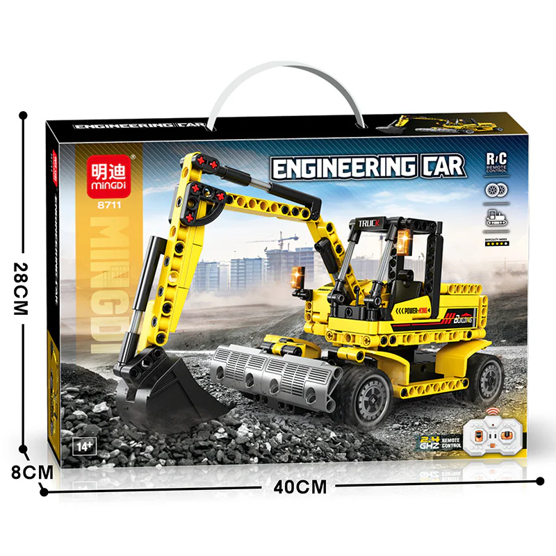 Remote-controlled wheeled excavators 明迪 minGDi/磊宝 LEIBAO 8711