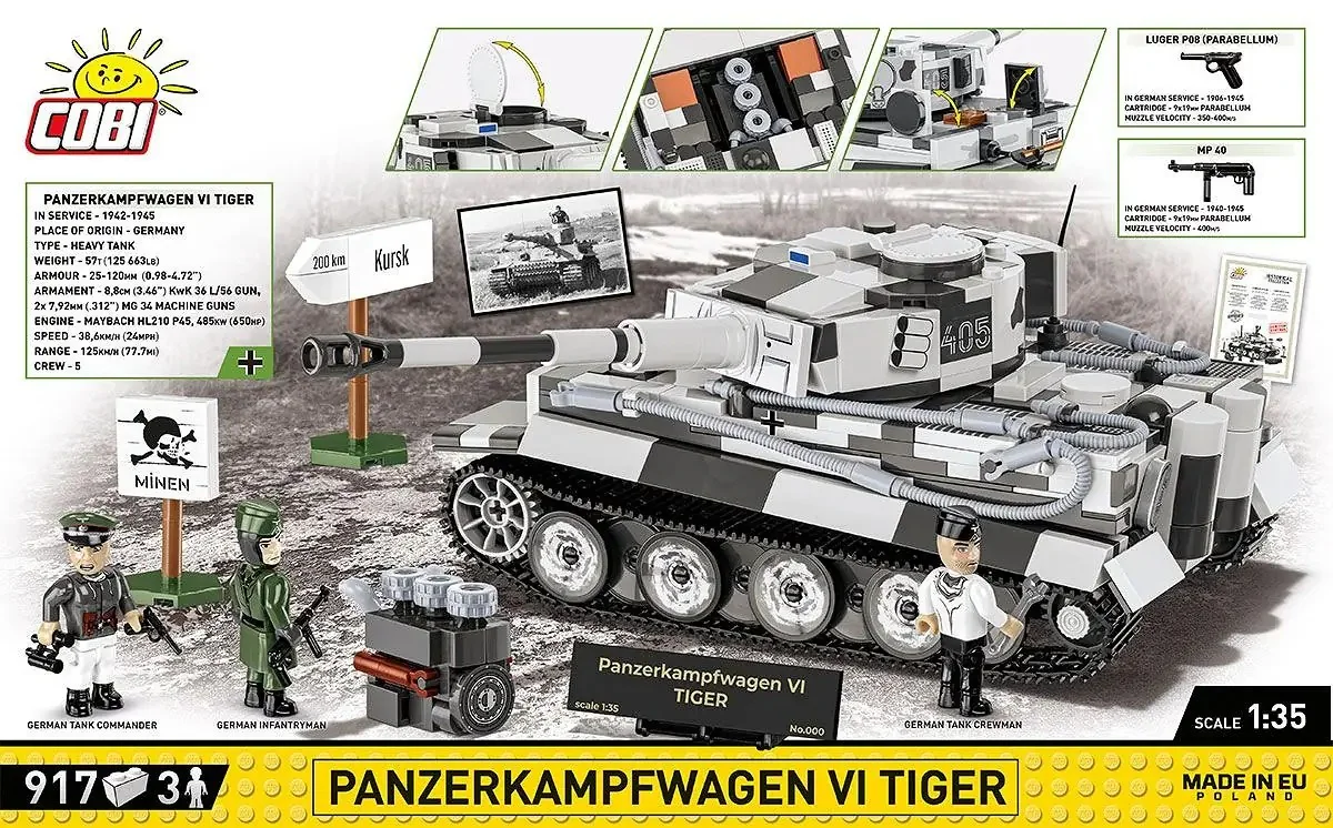 Tiger heavy tank. Tank six COBI 3122 image 7