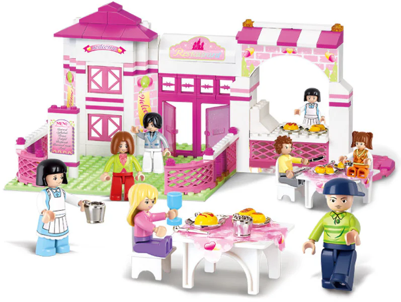 Dolphin Bay Pink Dream: Romantic restaurant 小鲁班 Sluban M38-B0150 image 1
